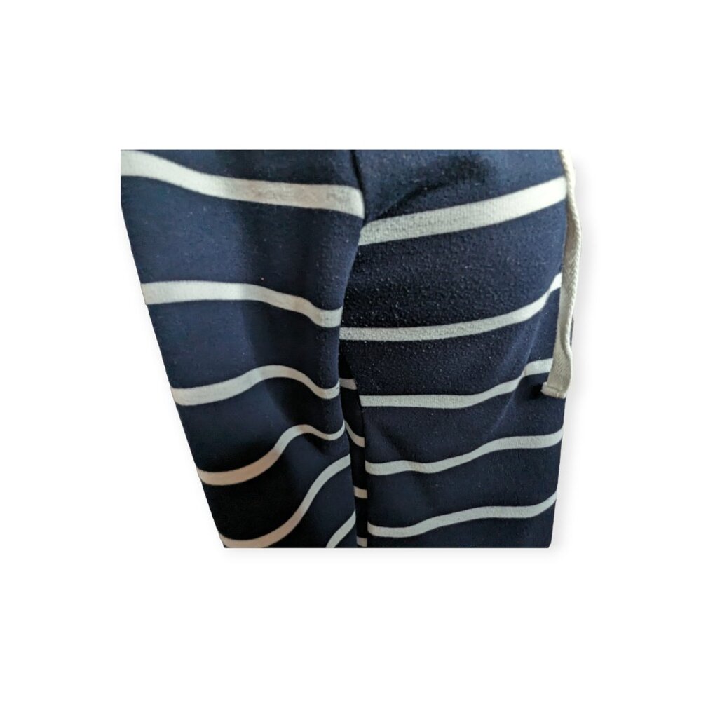 Blue & White Striped Long Sleeve Pullover Hoodie Size Small - Picture 6 of 13